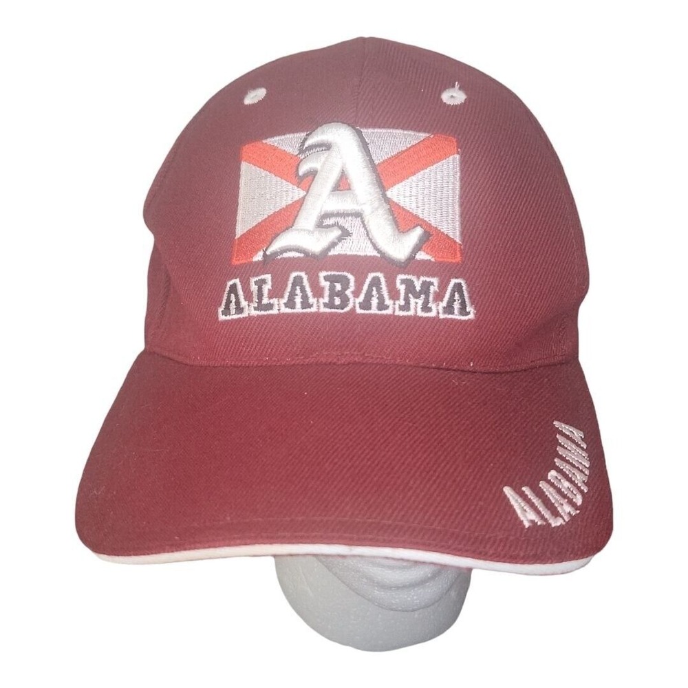 Alabama Hat Adjustable Strap Baseball Cap Maroon Graphic Print Casual Dad Hat